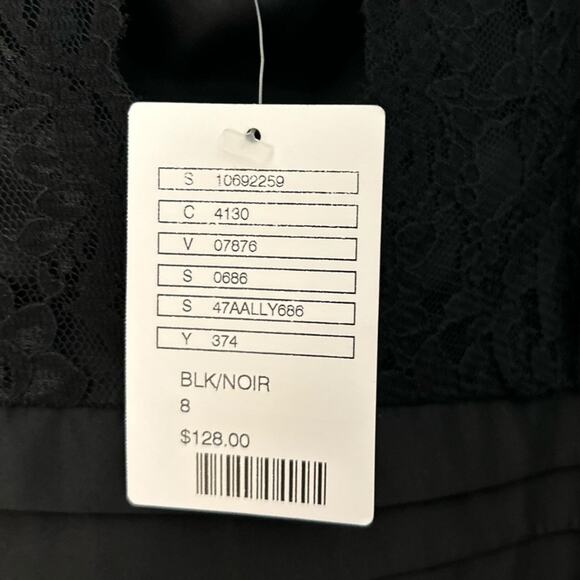 Anthropologie Odille Black Lace Slip Dress Women's 8 Vintage-Inspired Whimsigoth - Picture 6 of 6